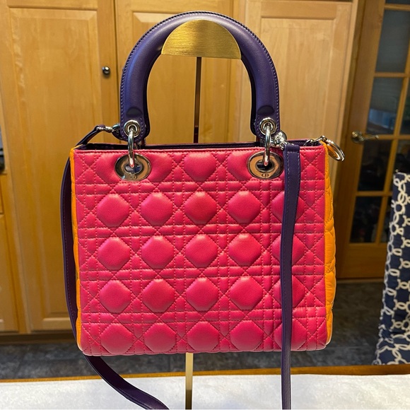 Dior Tri color Cannage Crossbody Satchel - Picture 2 of 13